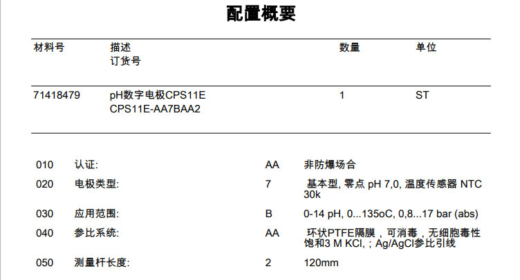 恩德斯豪斯E+H PH数字电极(图2)